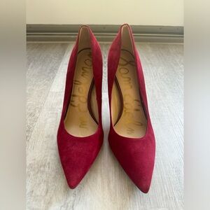 Sam Edelman red suede heels!
